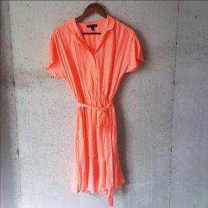 Banana Republic peach belted shirt dress 4